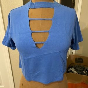 Blue Crop Top